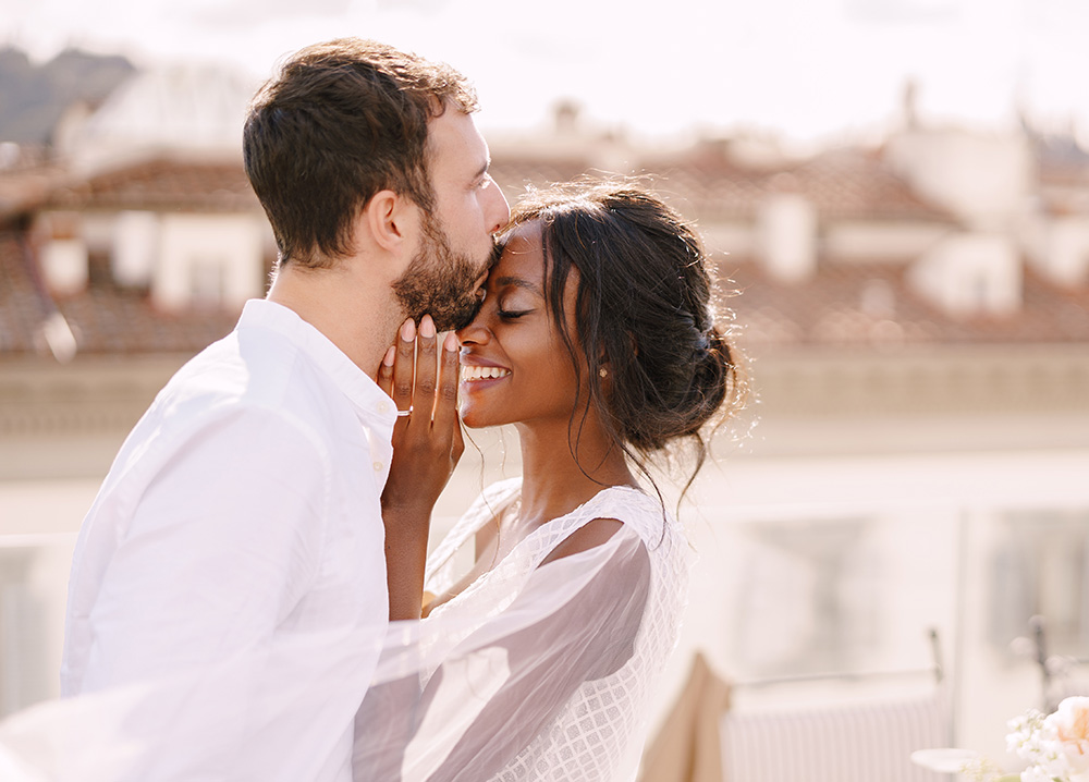 Mixed Race Couple Wedding