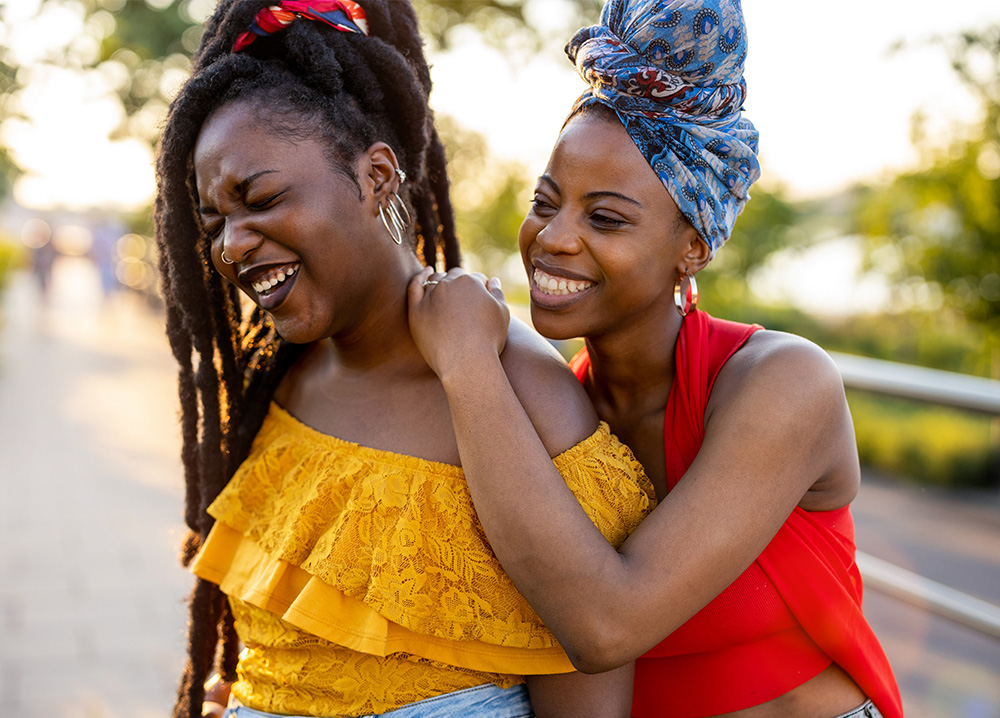 Two African Women Having Fun Together